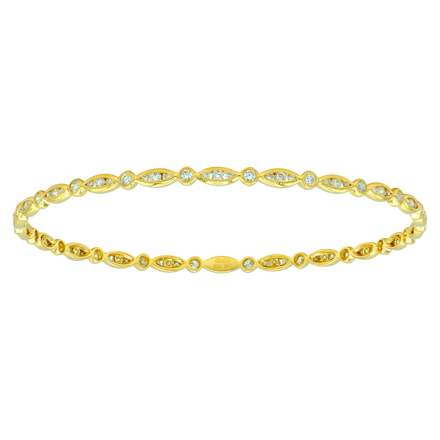 18KY Diamond Bangle