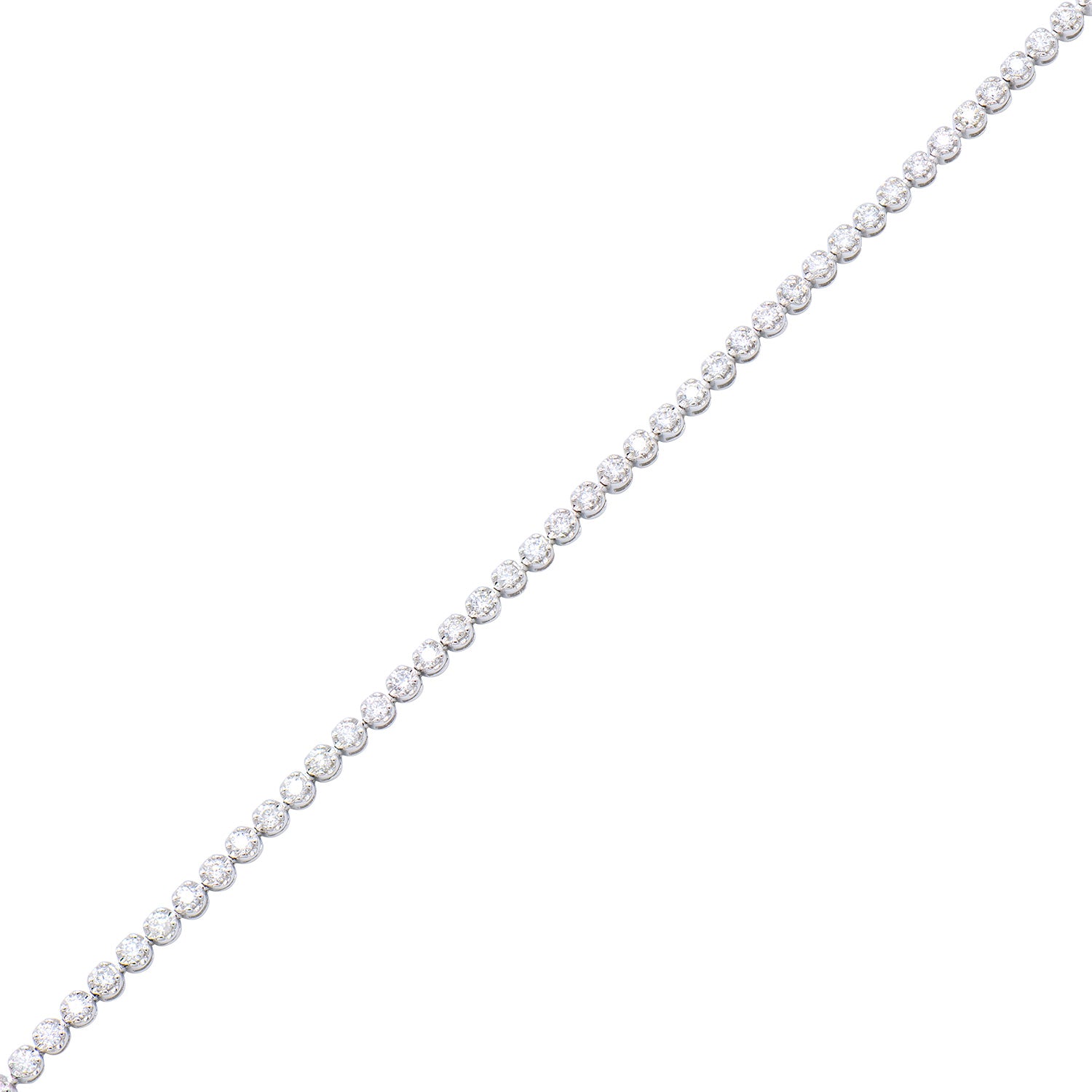 18K White Gold Diamond Bracelet, 0.96ct