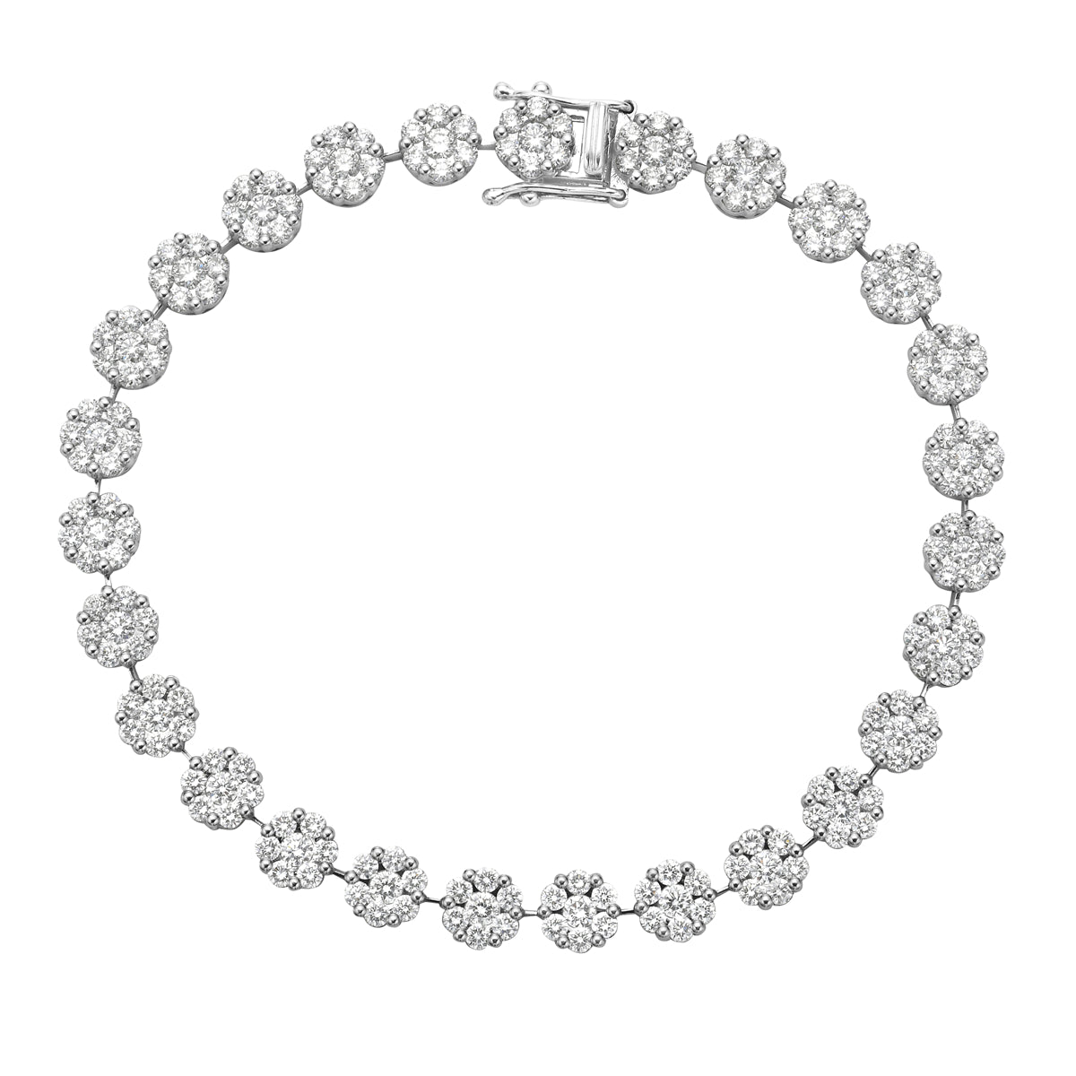B055314 - Bracelet 18KW/13.5G 27RD-1.26CT 162RD-3.60CT