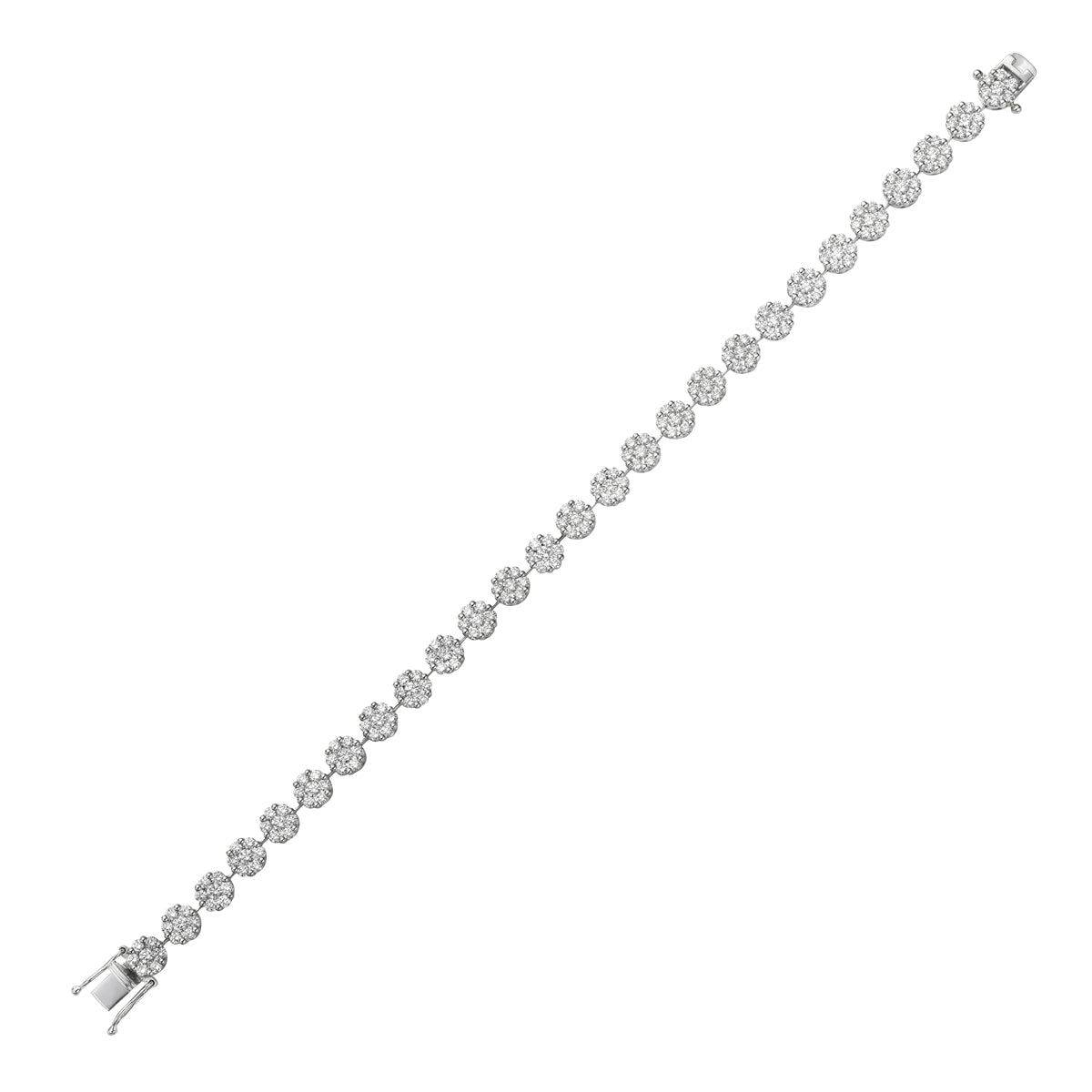 B055314 - Bracelet 18KW/13.5G 27RD-1.26CT 162RD-3.60CT