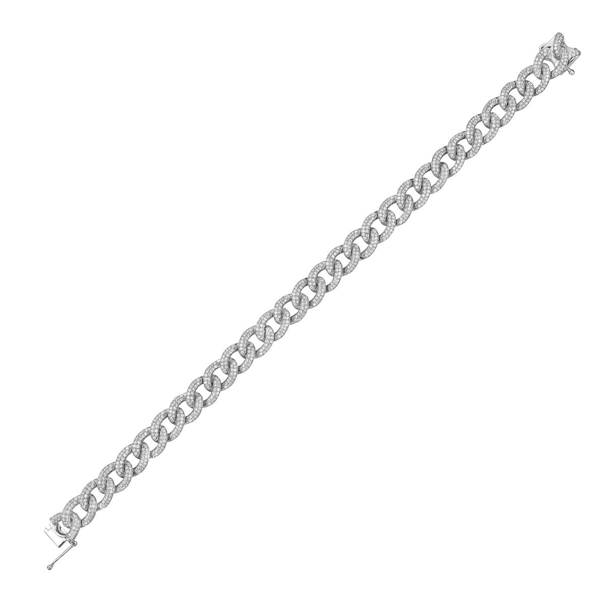 18K White Gold Diamond Bracelet, 2ct