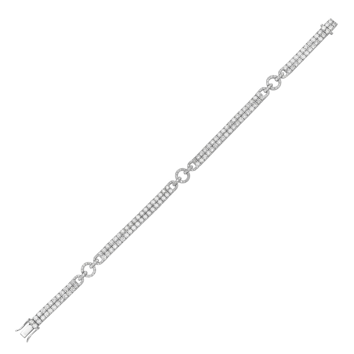 18K White Gold Diamond Bracelet, 5.31ct