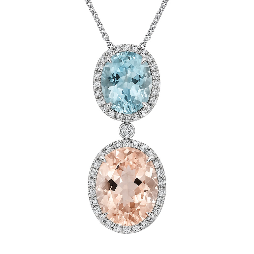 CP055712-M - Pendant 18KW/4.3G 1AQUA-3.00CT 1MORG-6.68CT 53RD-0.73CT