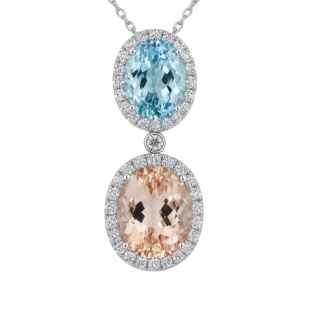 CP055716-M - Pendant 18KW/4.0G 1AQUA-2.78CT 1MORG-6.05CT 51RD-0.71CT