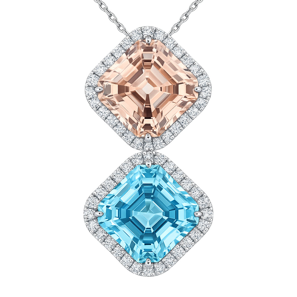 CP055881-AQ - Pendant 18KW/6.1G 1AQUA-12.78CT 1MORG-6.41CT 68RD-0.61CT