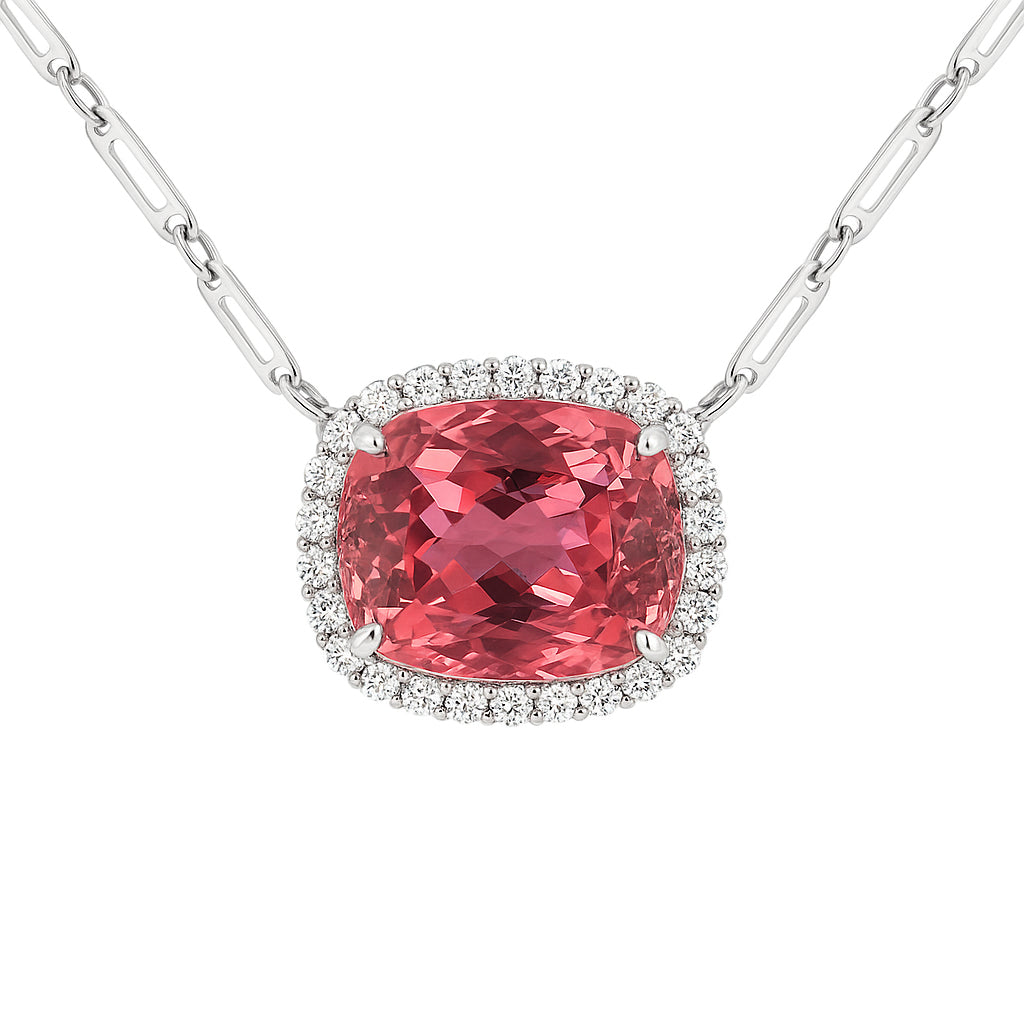 CP056571-PT - Pendant 14KW/2.2G 1P.TOUR-12.07CT 28RD-0.47CT