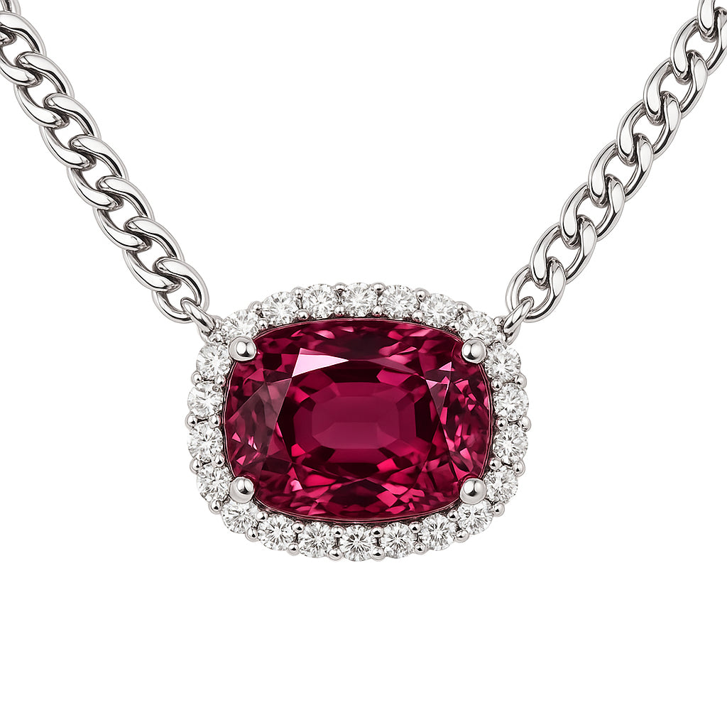 CP056572-PT - Pendant 14KW/1.66G 1P.TOUR-5.06CT 22RD-0.43CT