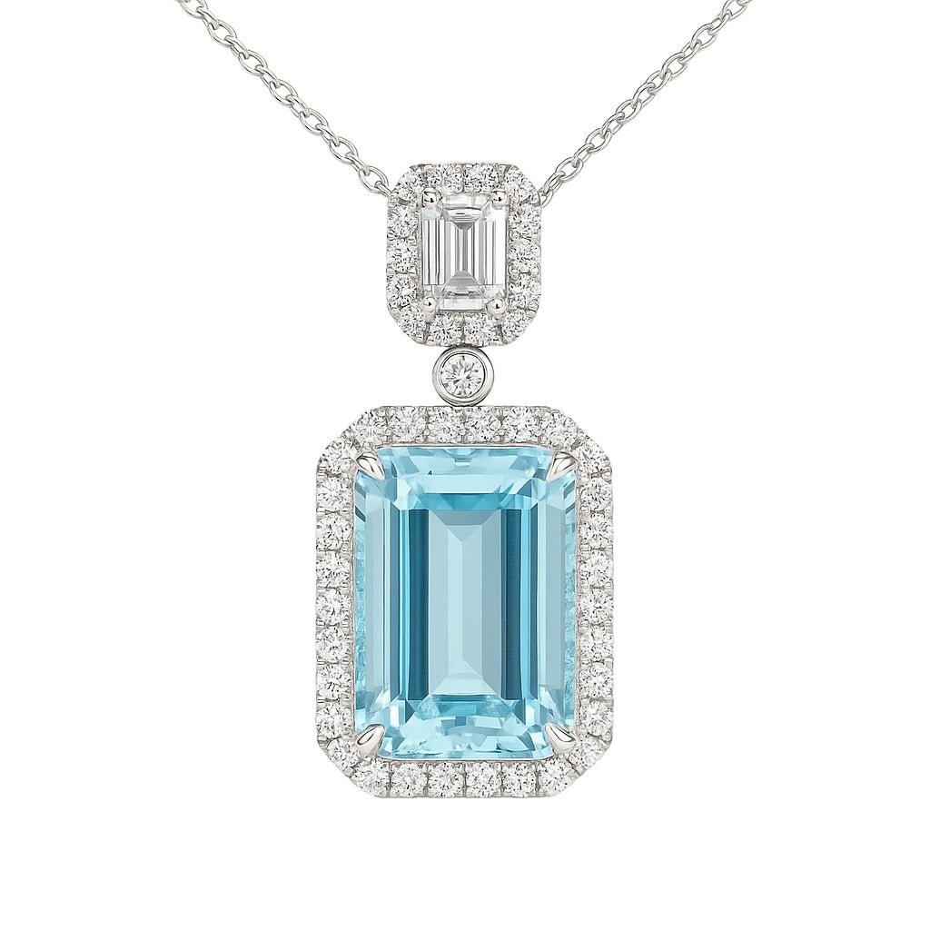 CP056610-AQ - Pendant 18KW/4.3G 1AQUA-8.80CT 1EC-0.38CT 41RD-0.81CT