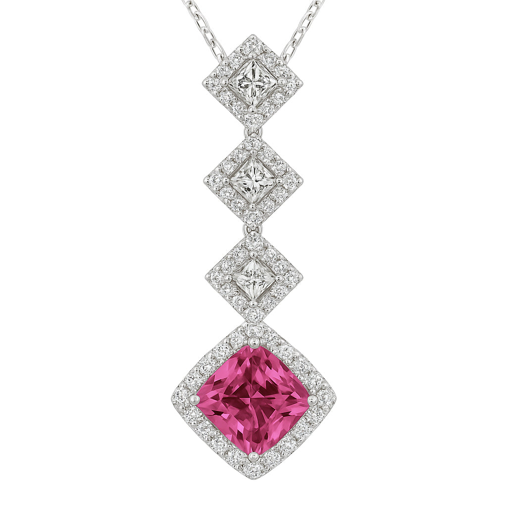 CP056615-PT - Pendant 18KW/3.4G 1P.TOUR-2.92CT 3DIA-0.38CT 56RD-0.54CT
