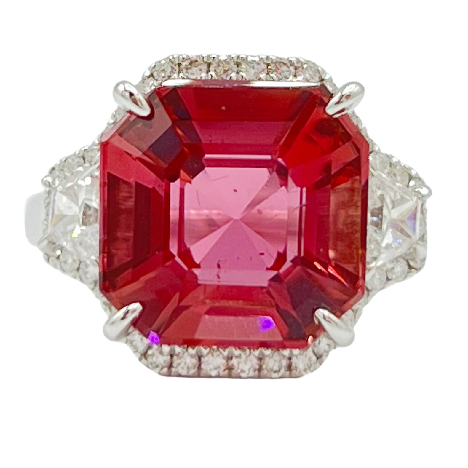 CR055466 - Ring 18KW/5.4G 1TOUR-8.89CT 2TRAP-0.27CT 38RD-0.42CT