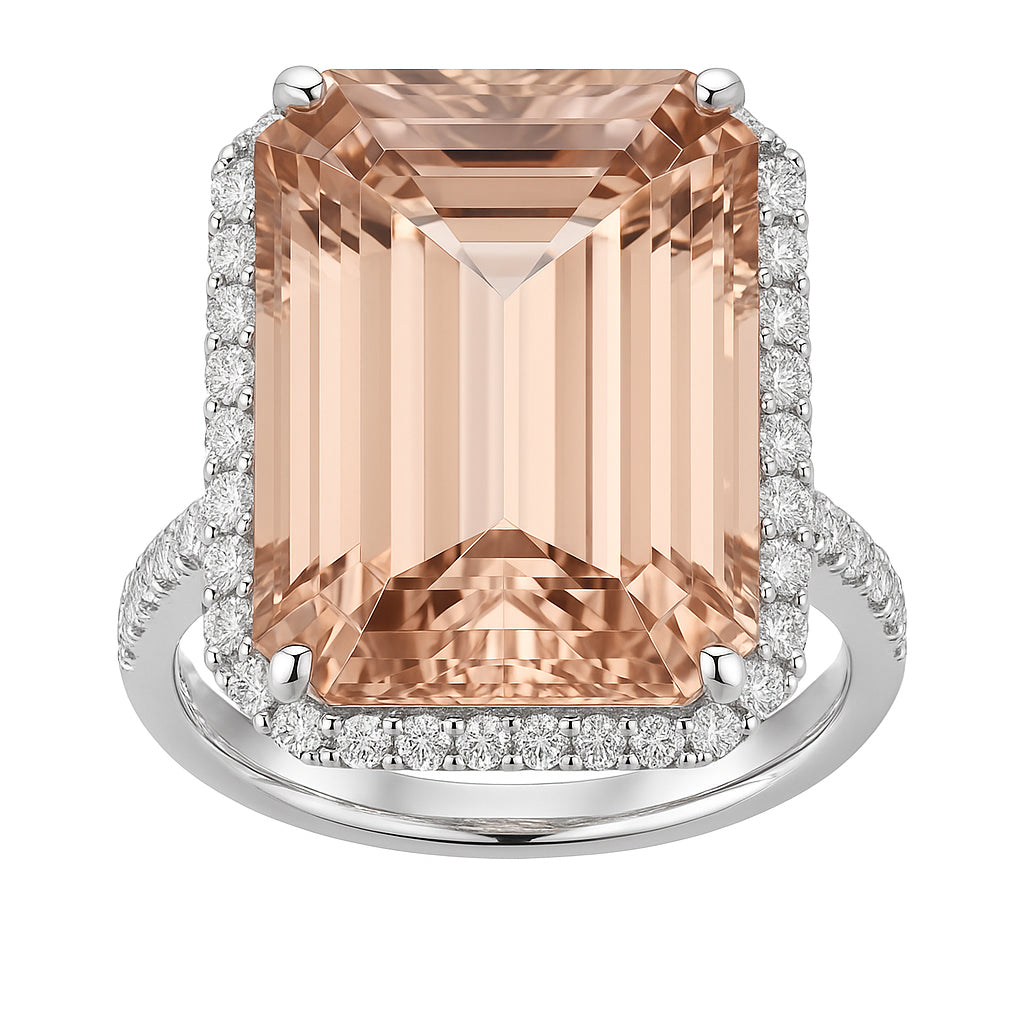 CR056188-M - Ring 18KW/6.7G 1MORG-12.38CT 60RD-0.53CT