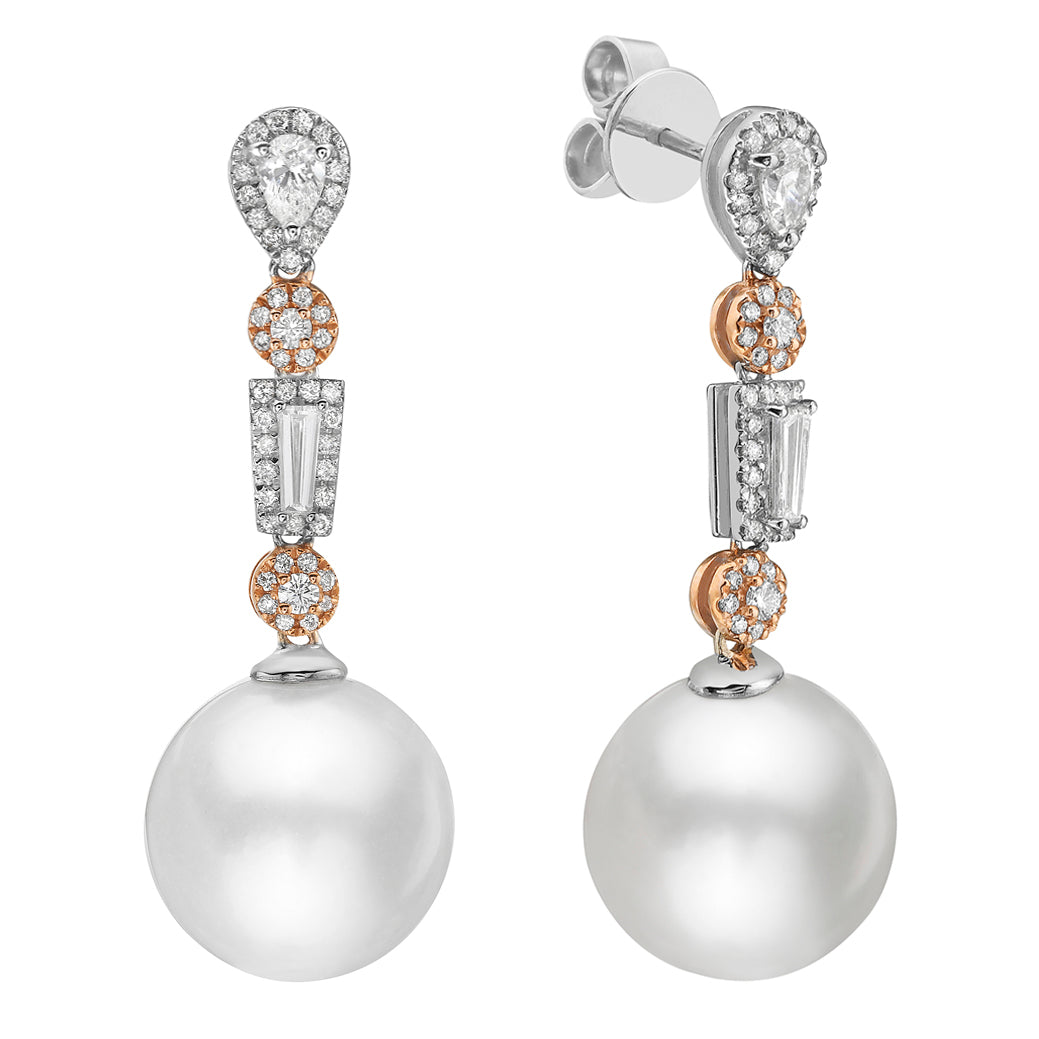 E012589A - 18KWR/3.4G S.Sea 13-14mm 2PEAR-0.28CT 2BD-0.24CT 92RD-0.38CT