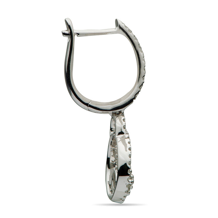 18K White Gold Hanging Earrings, 0.47ct