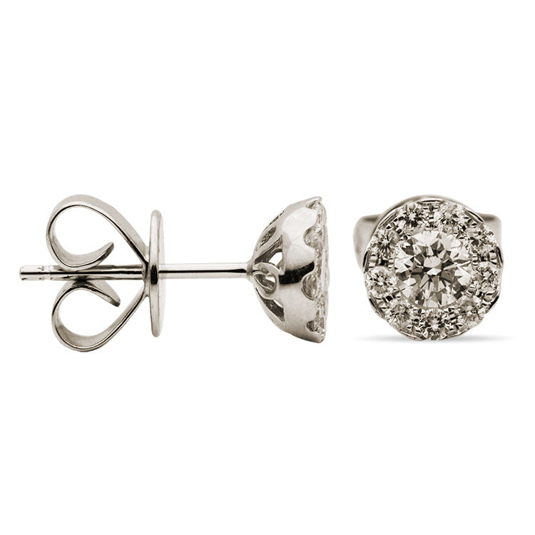18KW Diamond Stud Earrings