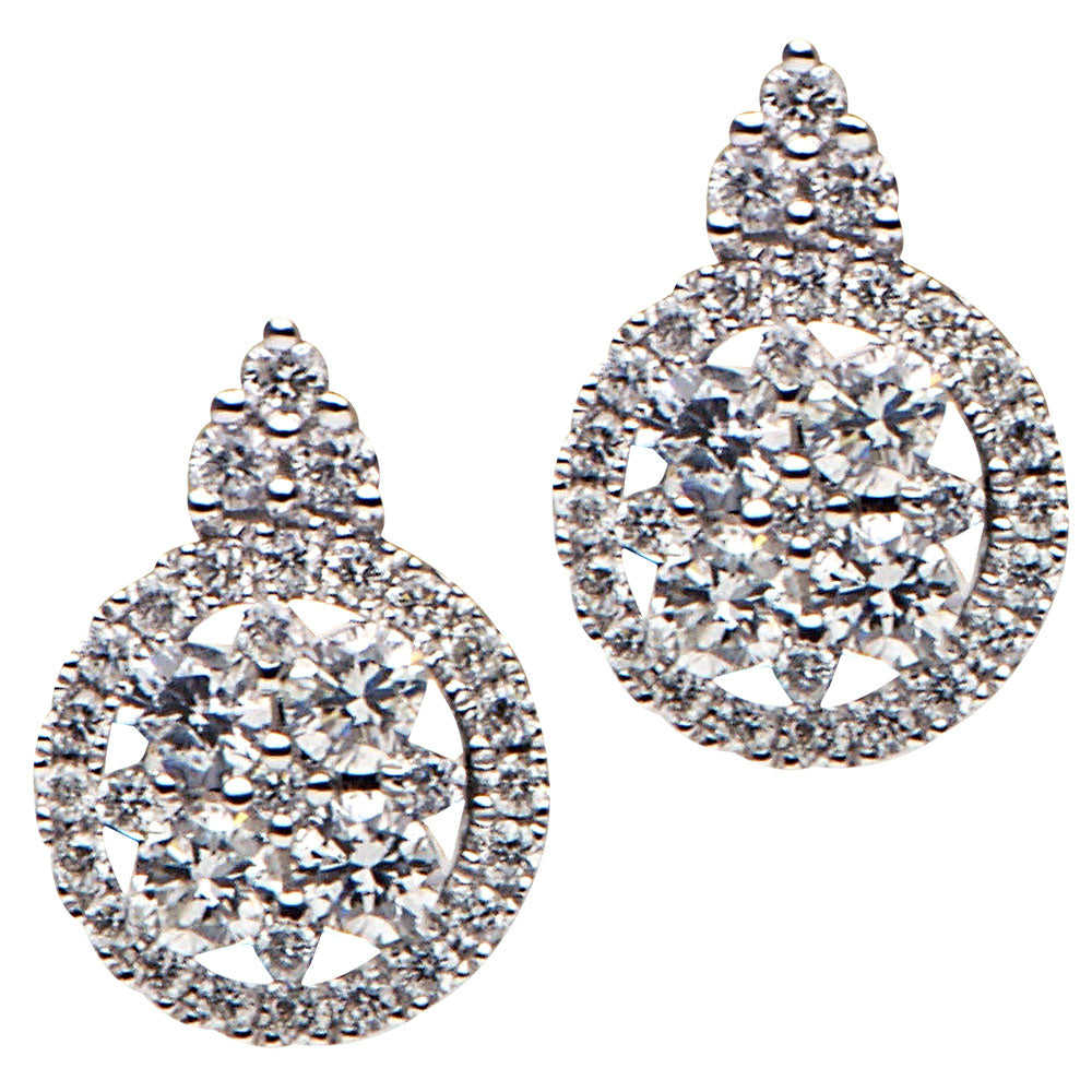 18KW Diamond Stud Earrings