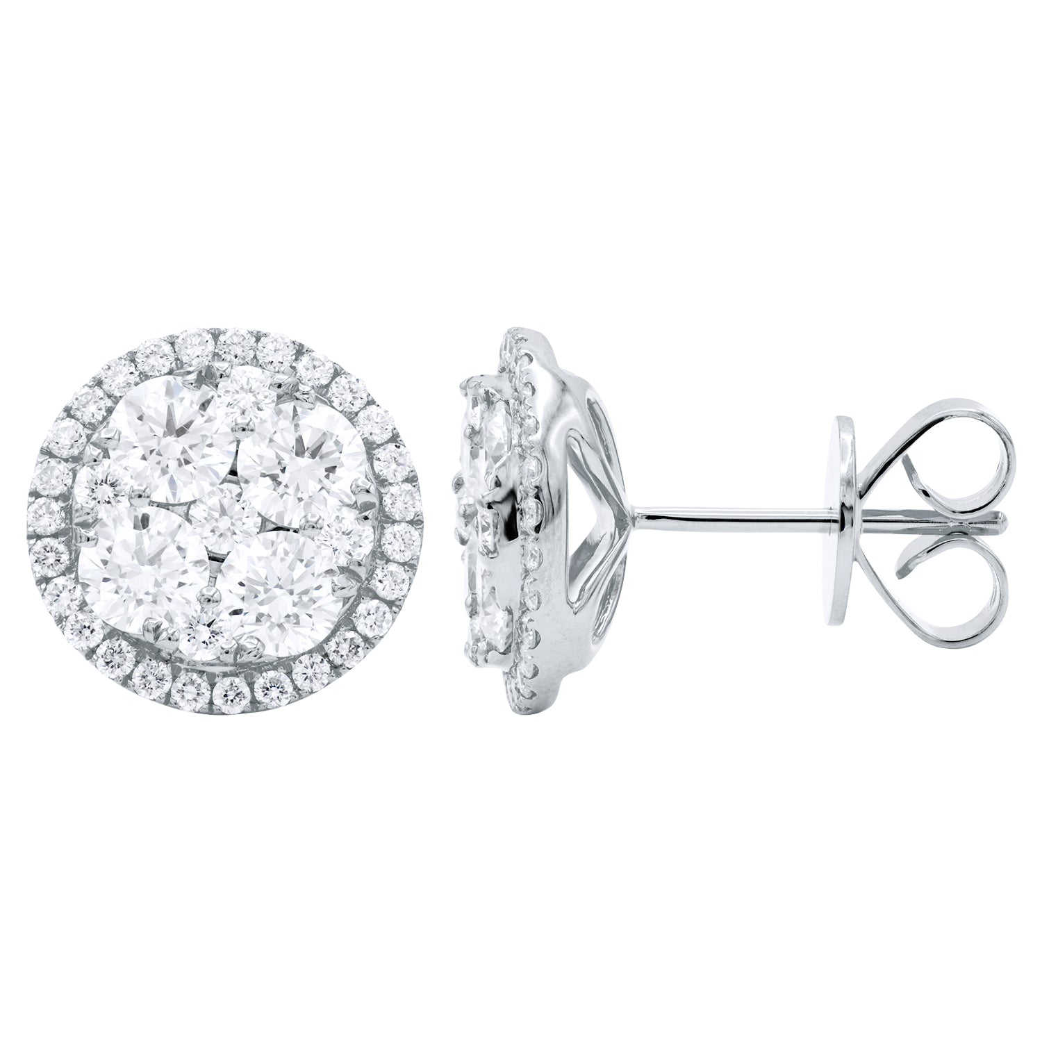18KW Diamond Stud Earrings