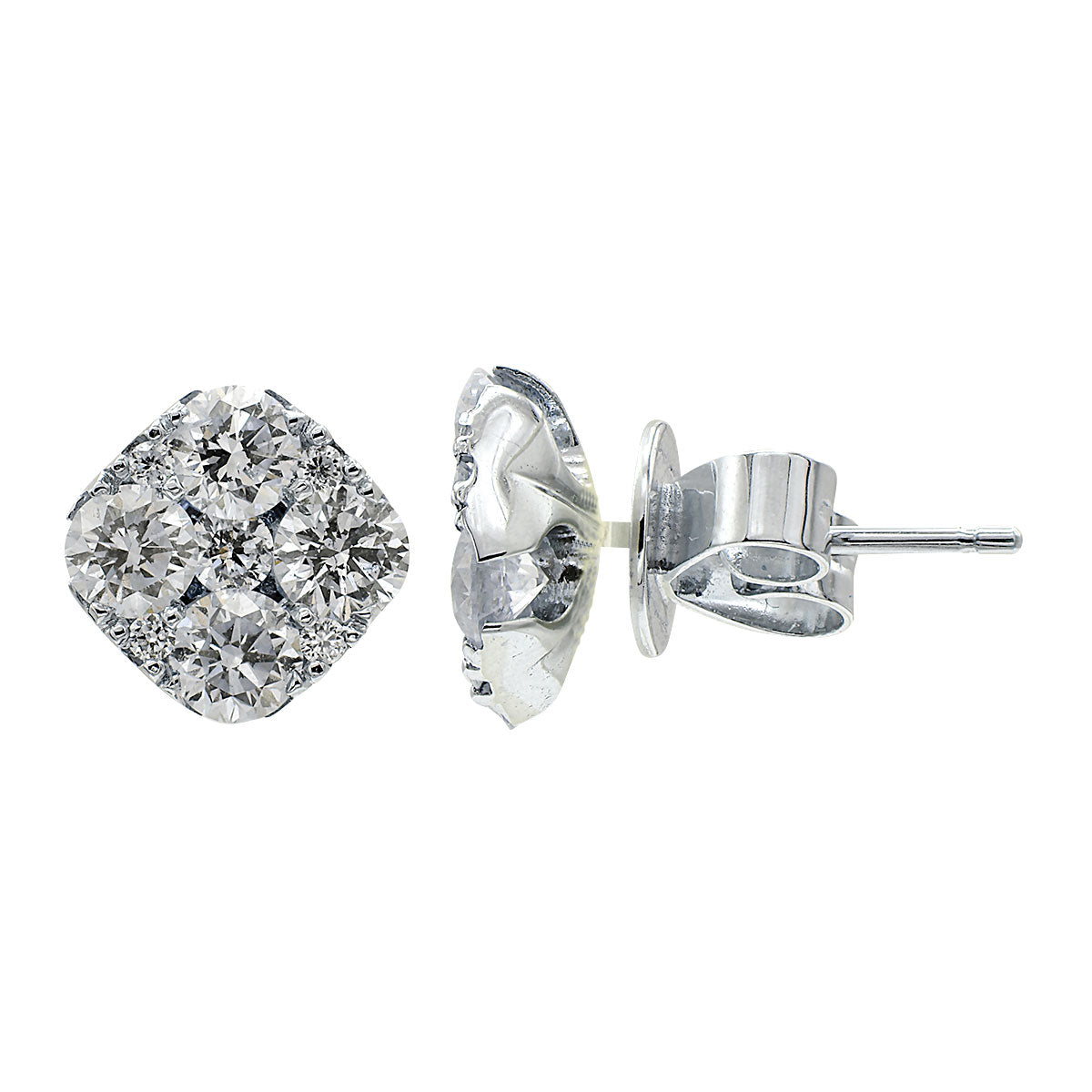 18KW Diamond Stud Earrings