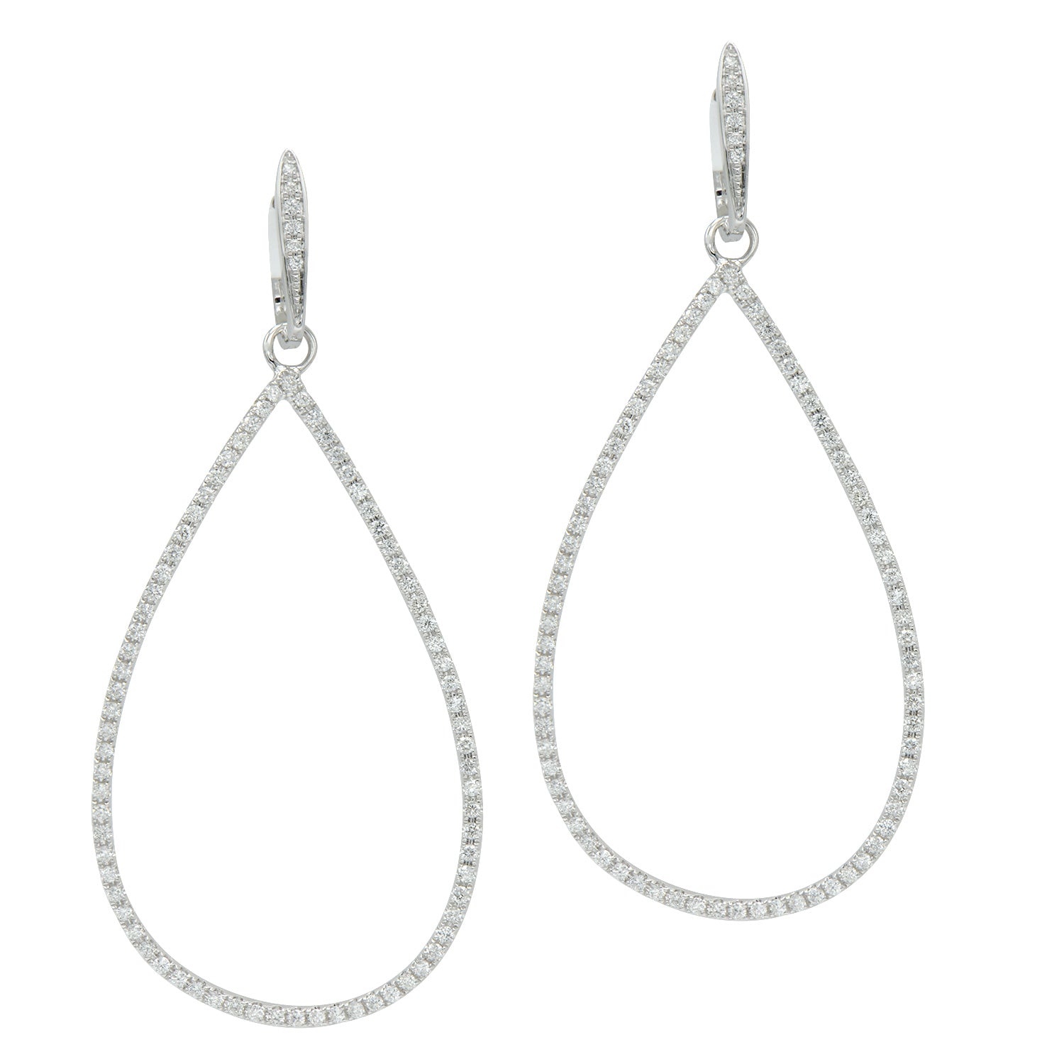 18KW Diamond Hanging Earrings