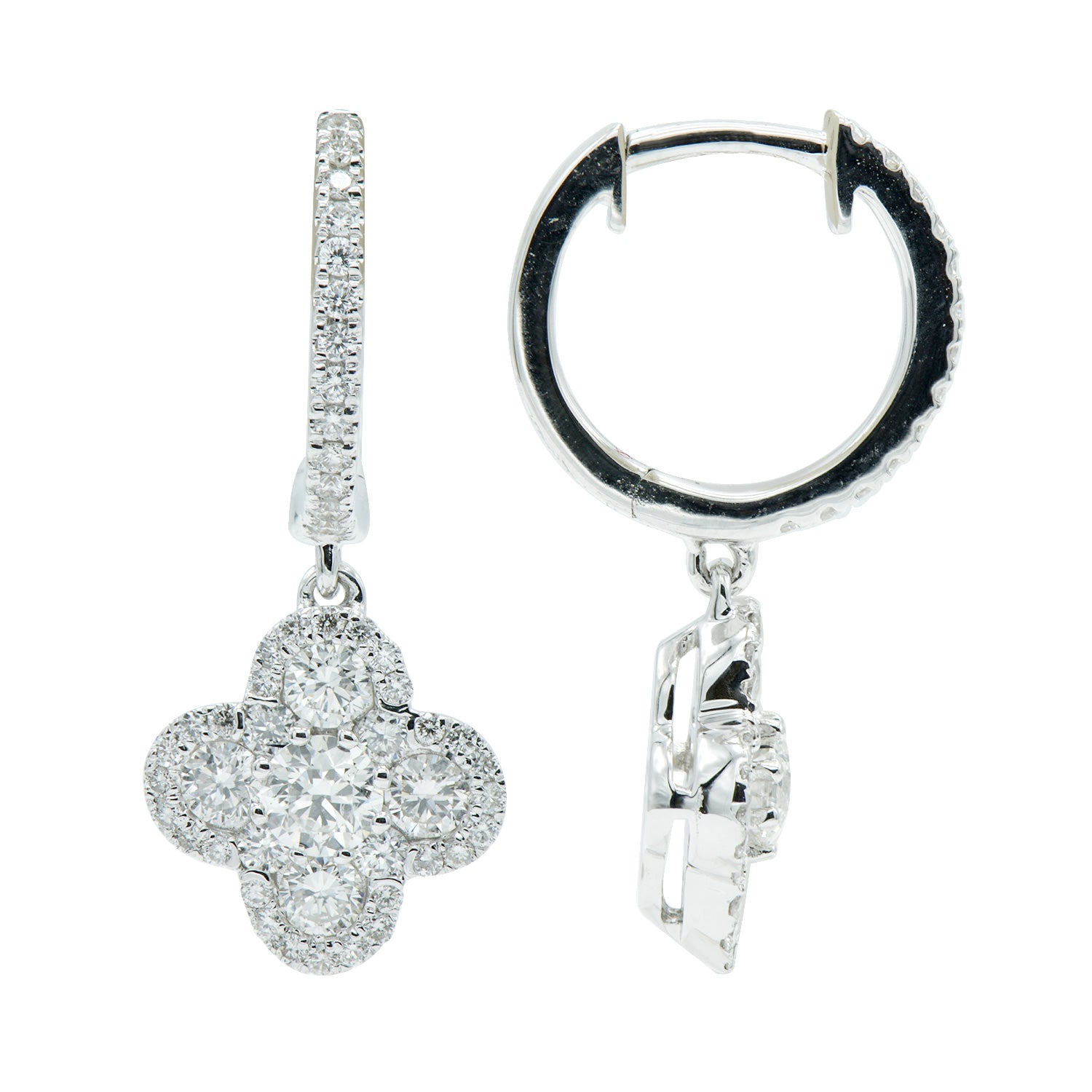 18KW Diamond Hanging Earrings