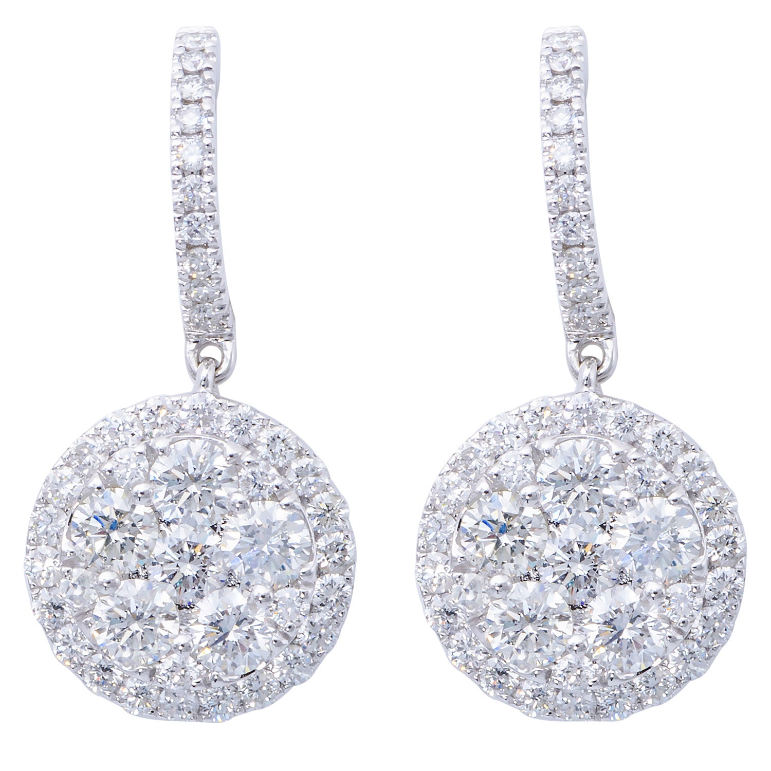 18KW Diamond Hanging Earrings