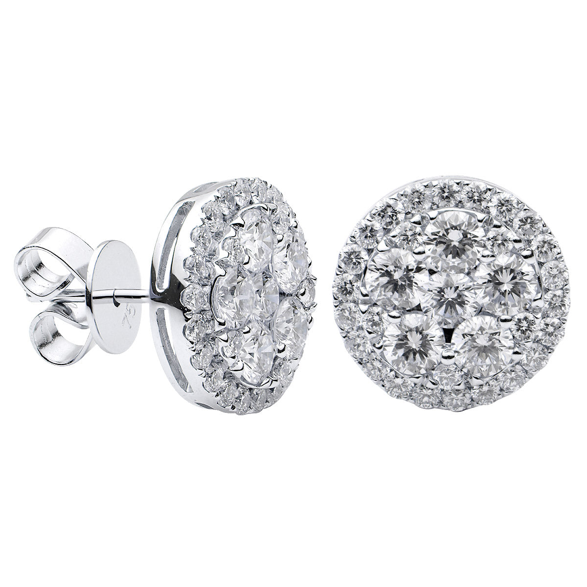 18KW Diamond Stud Earrings