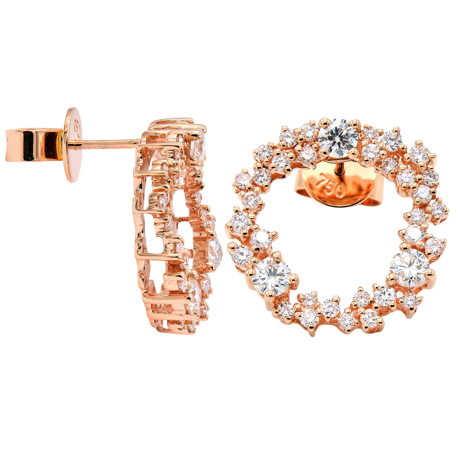 18KR Diamond Stud Earrings