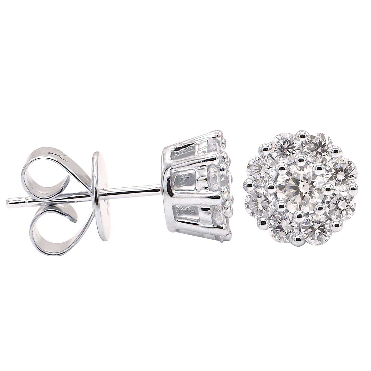 18KW Diamond Stud Earrings