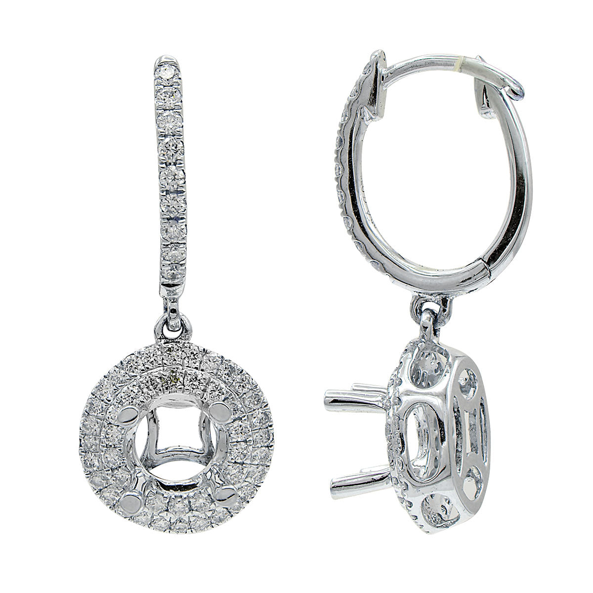 18KW Diamond Hanging Earrings