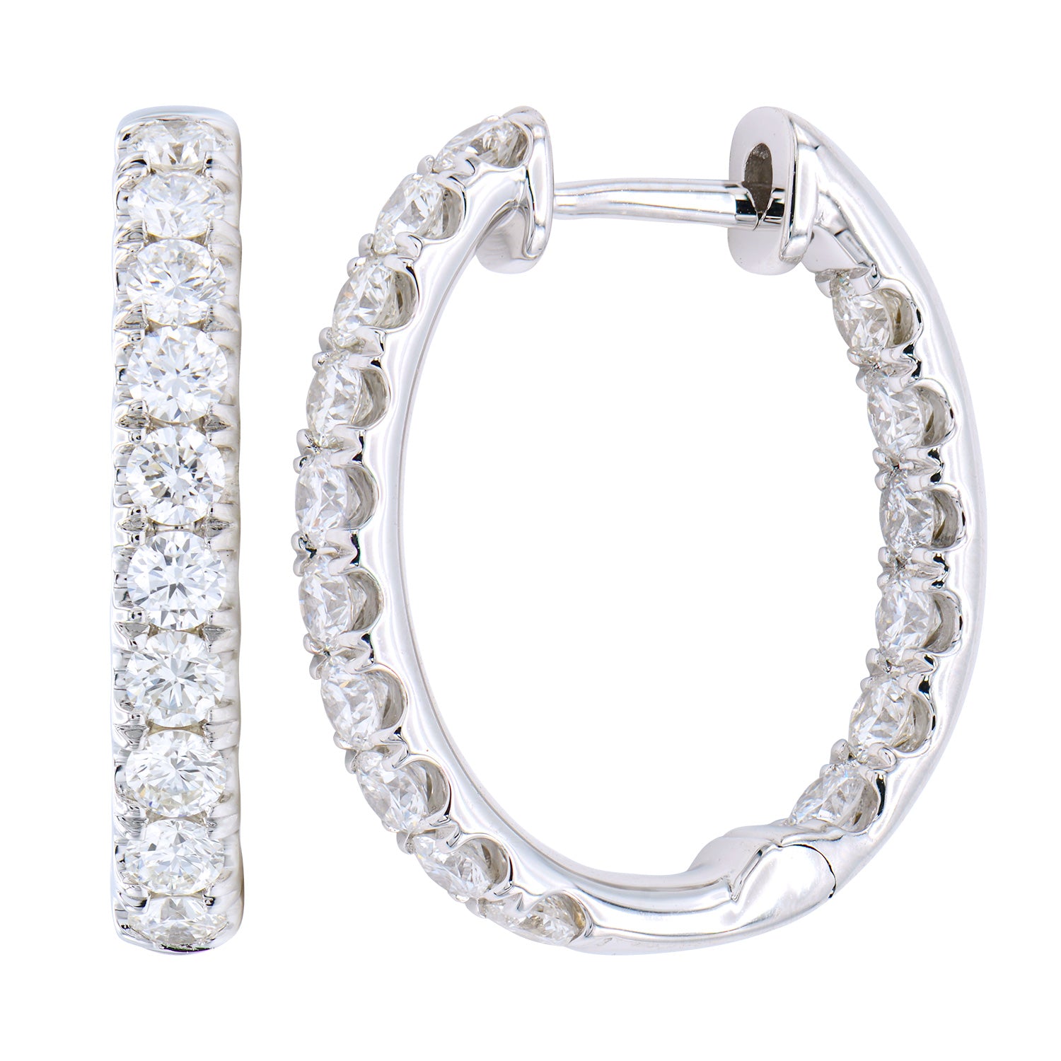 E054223 - Earrings 18KW/5.0G 32RD-1.37CT