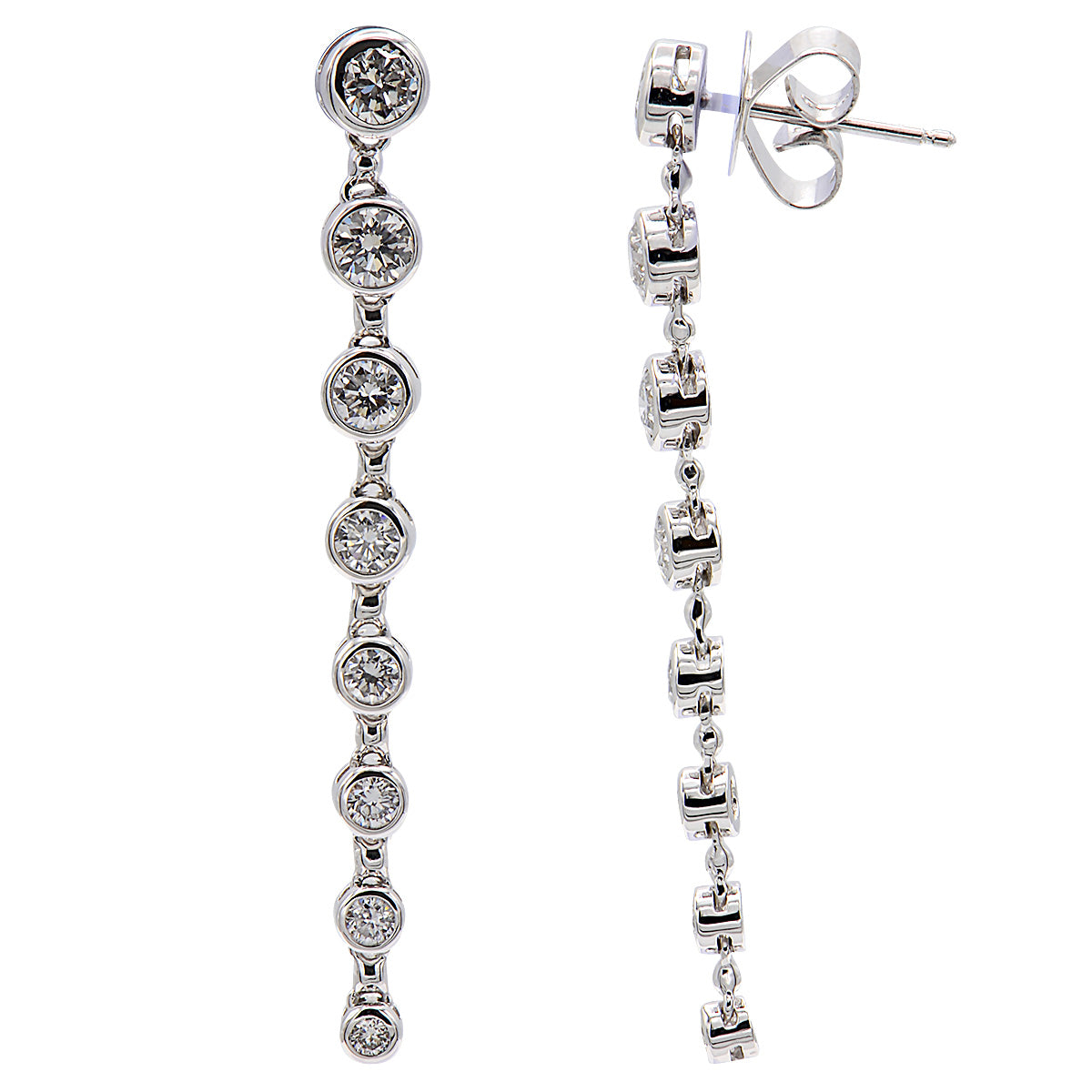 18KW Diamond Hanging Earrings
