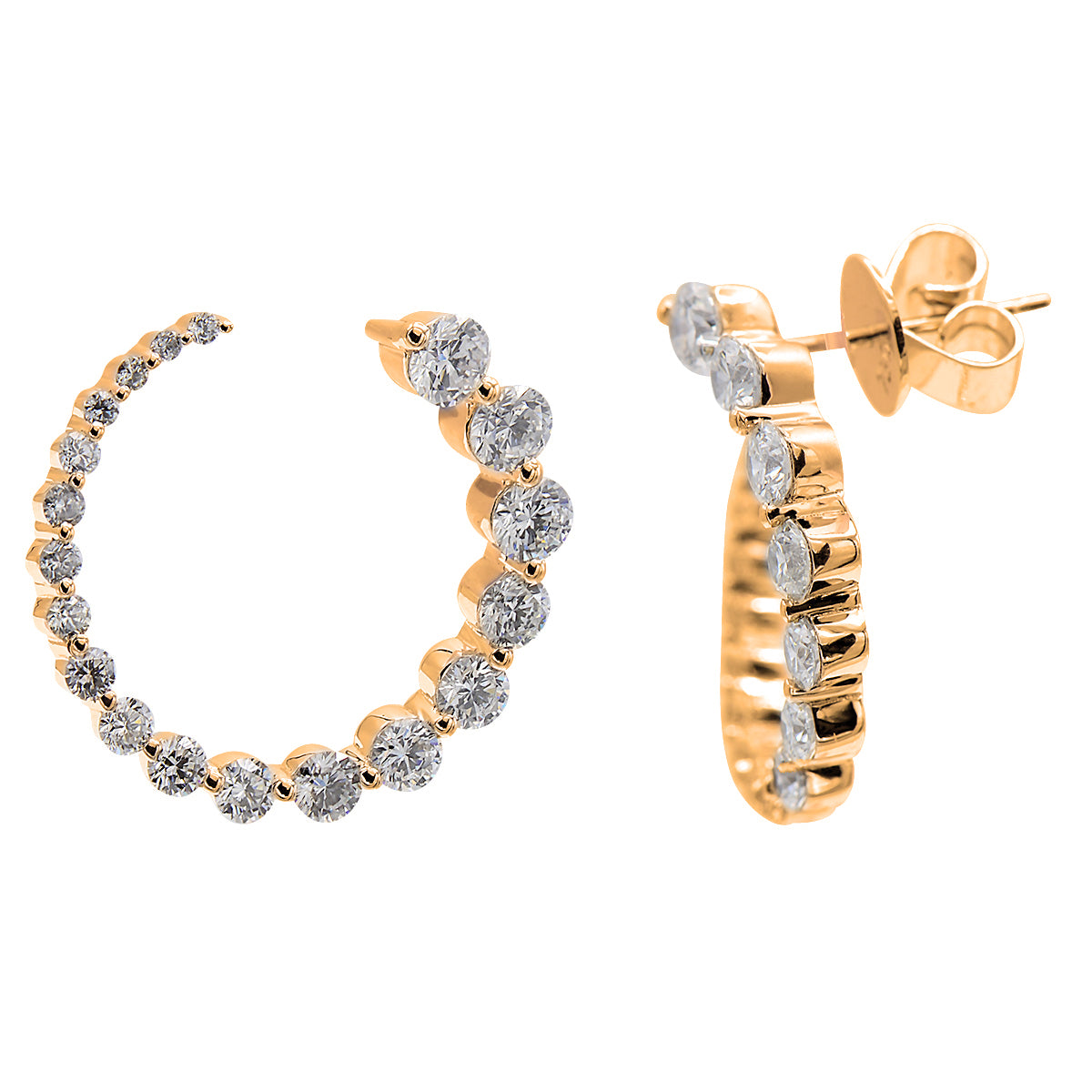 AE154253Y - Earrings 14KY/3.4G 36RD-2.12CT