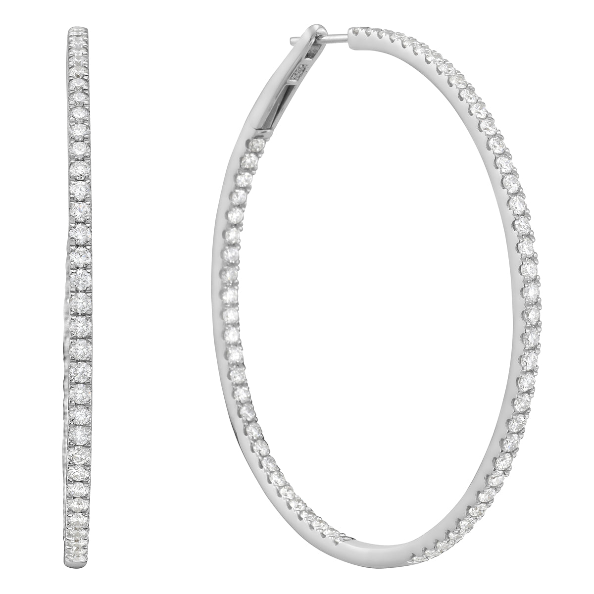 E054255S20 - Earrings 18KW/14.1G 126RD-3.22CT