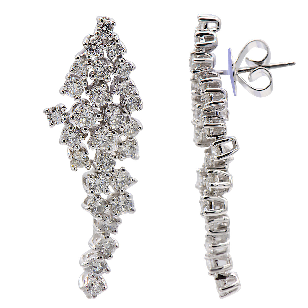 18KW Diamond Hanging Earrings
