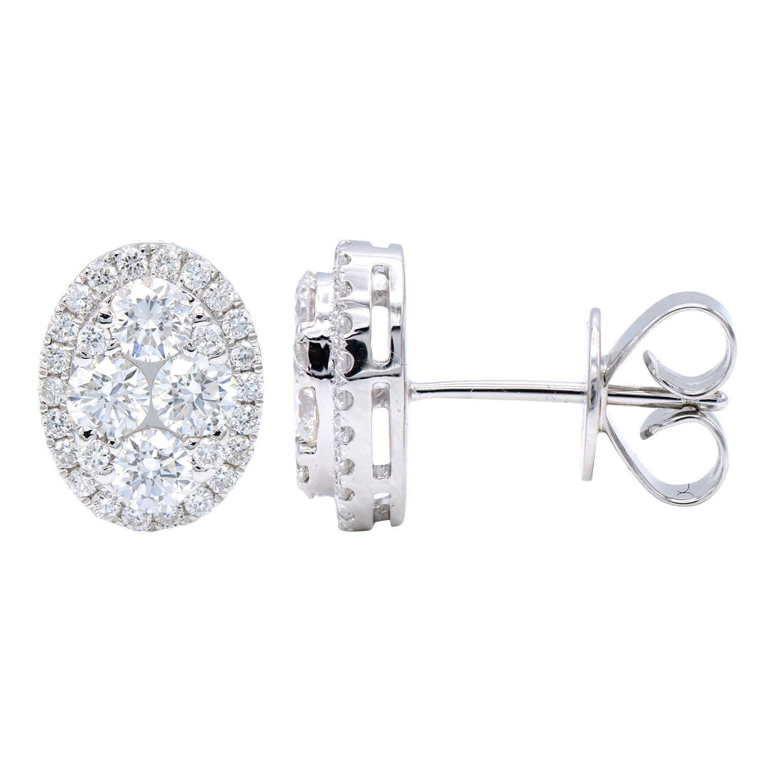 18KW Diamond Stud Earrings
