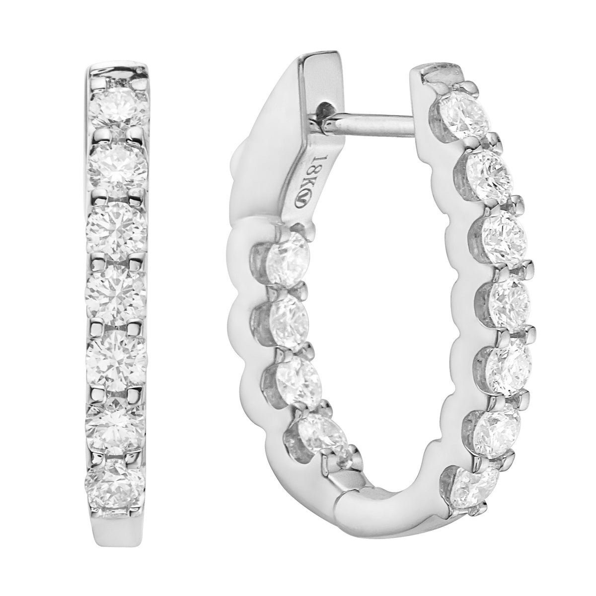 18KW Diamond Earrings