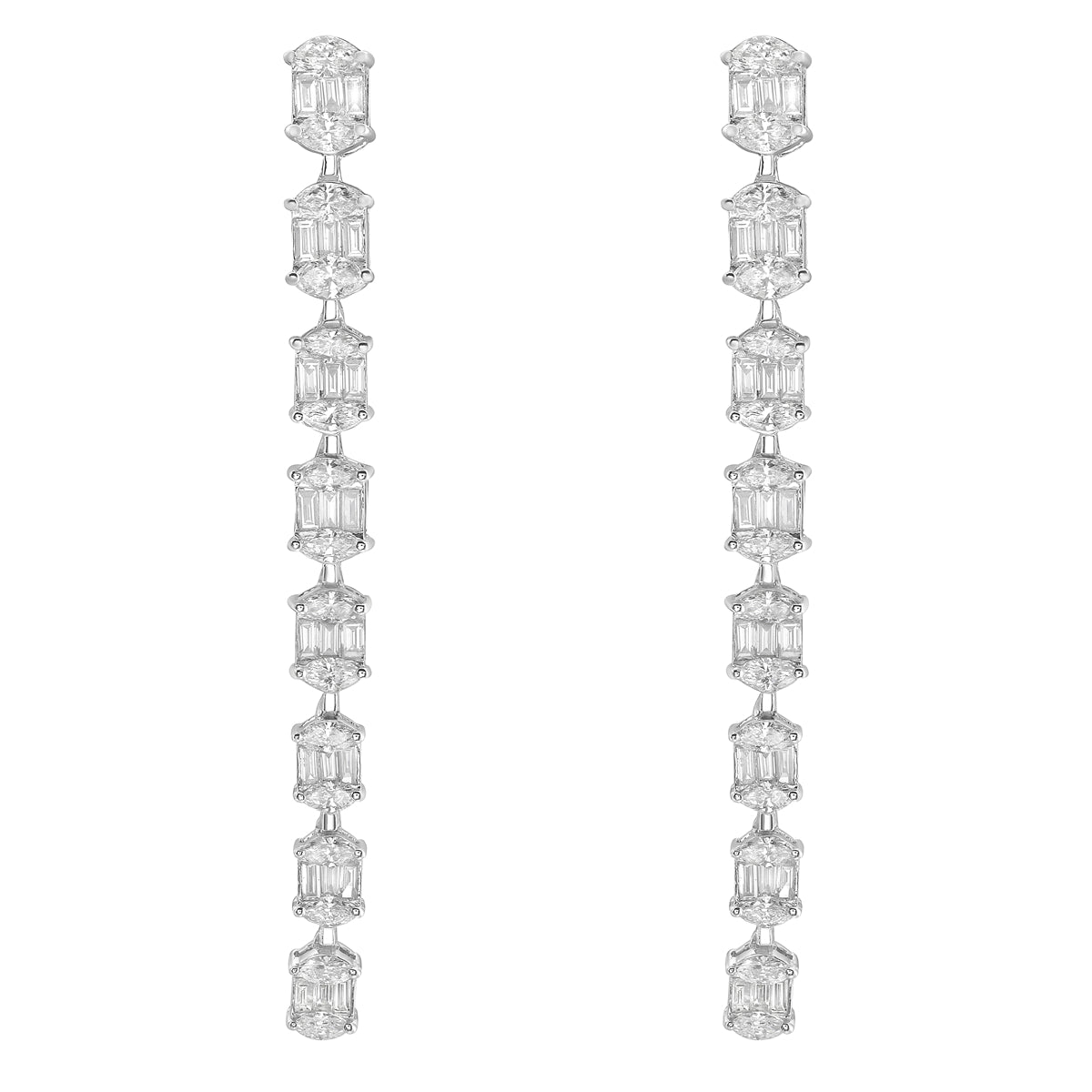 E055633 - Earrings 18KW/7.5G DIA-2.93CT
