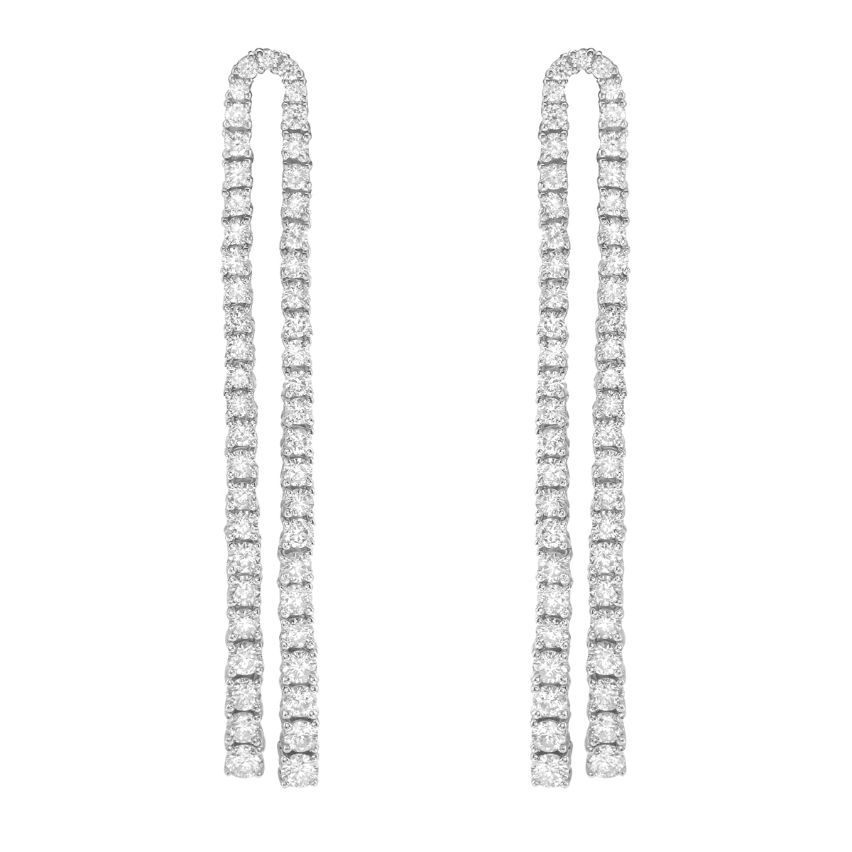E056085 - Earrings 18KW/10.0G 98RD-3.74CT