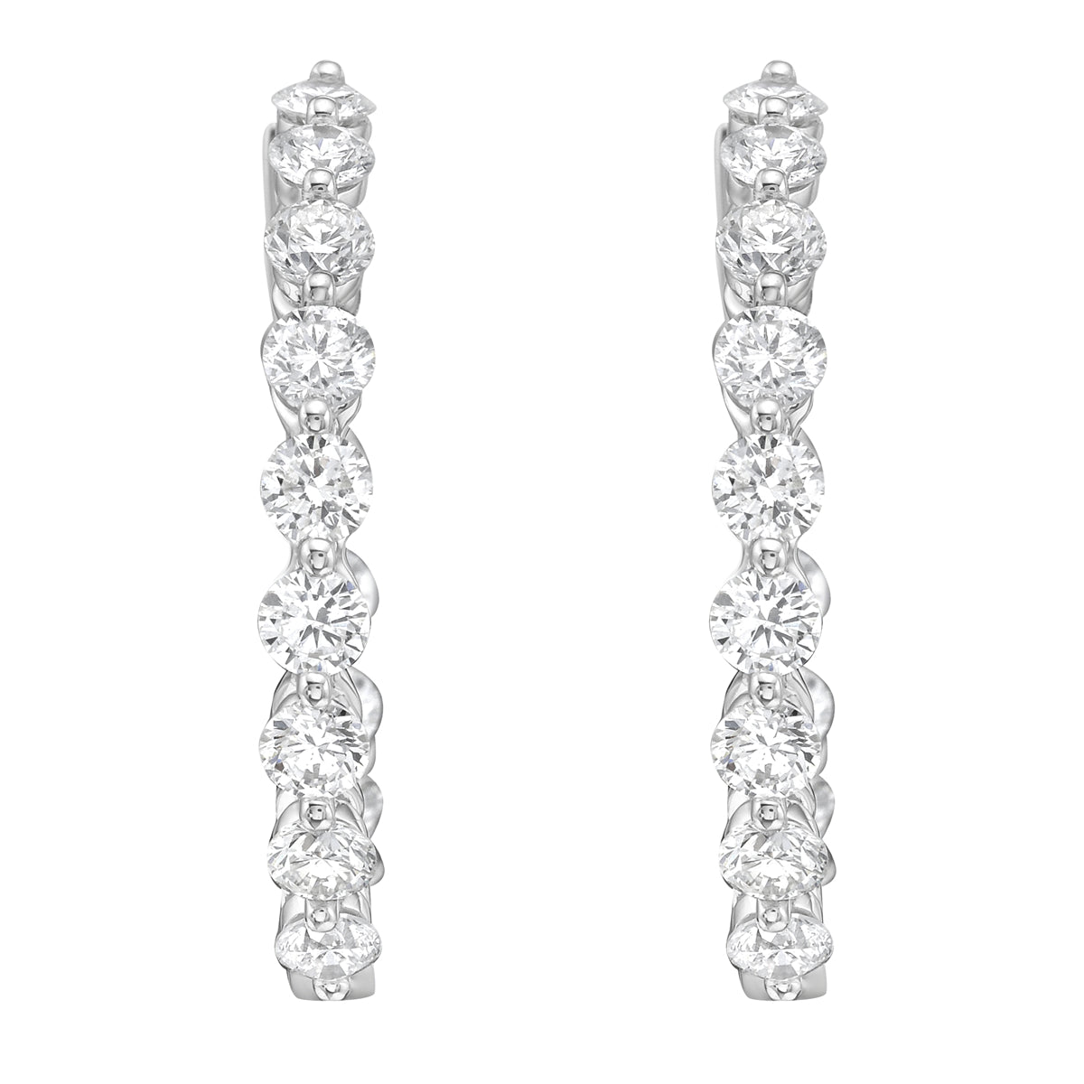 AE156090 - Earrings 14KW/5.6G 30RD-2.95CT