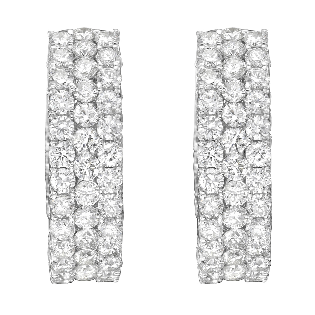 18K White Gold Diamond Earrings, 4.56ct