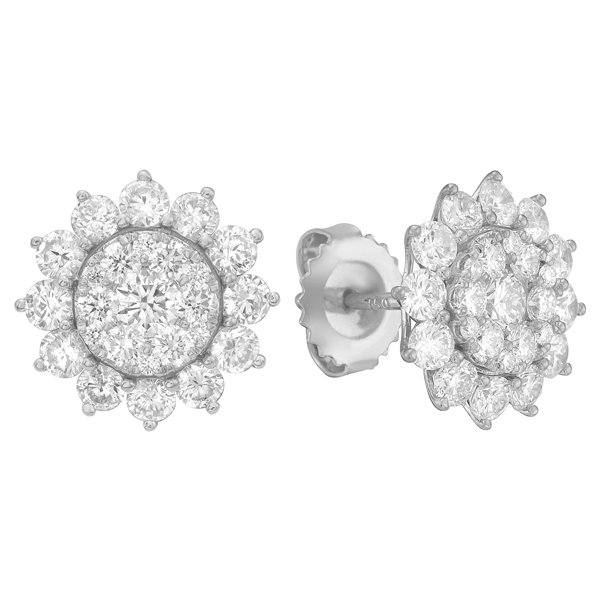 E056207 - Earrings 18KY/2.4G 2RD-0.26CT 48RD-1.72CT