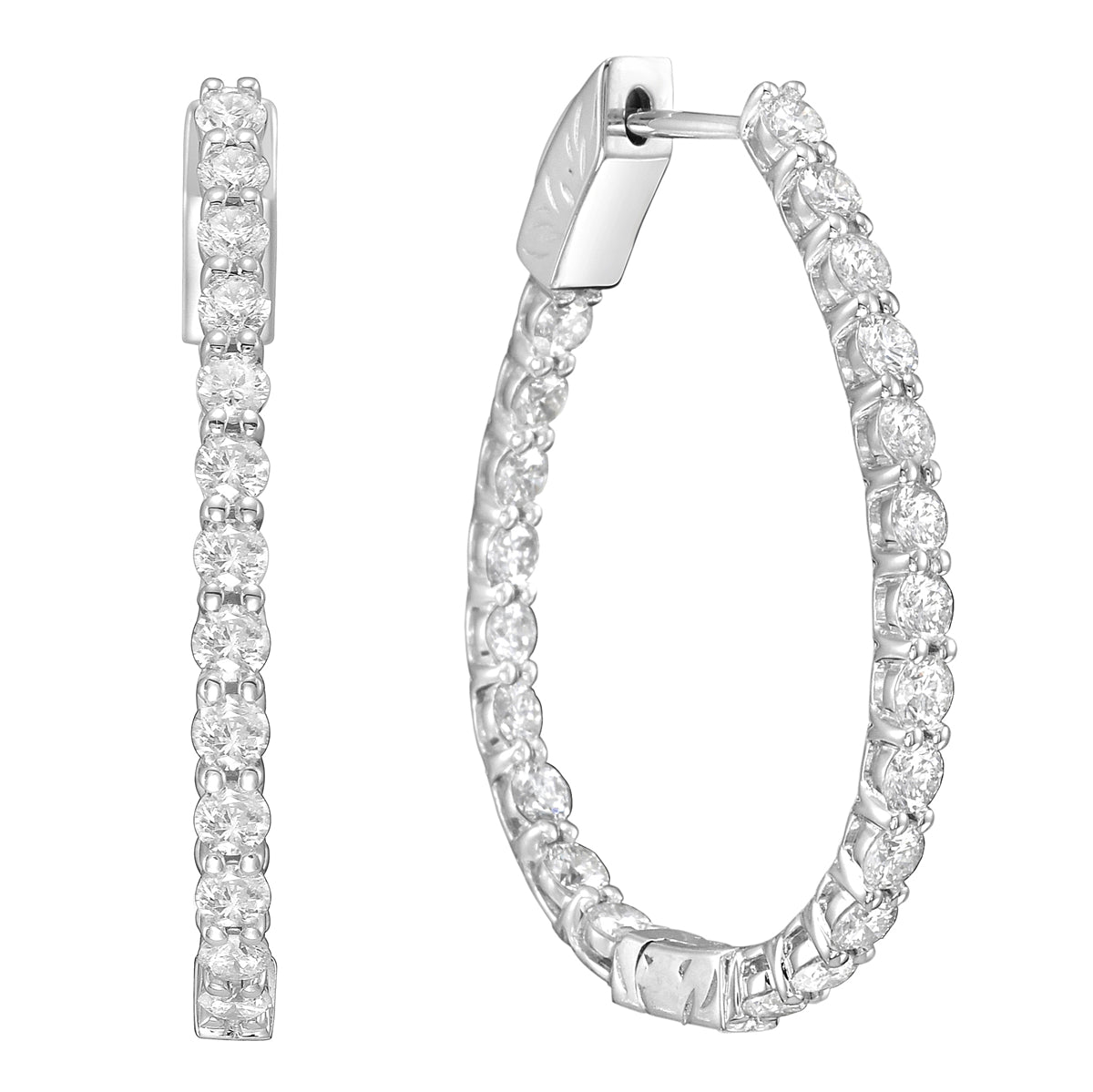 E056350 - Earrings 18KW/5.1G 44RD-2.06CT