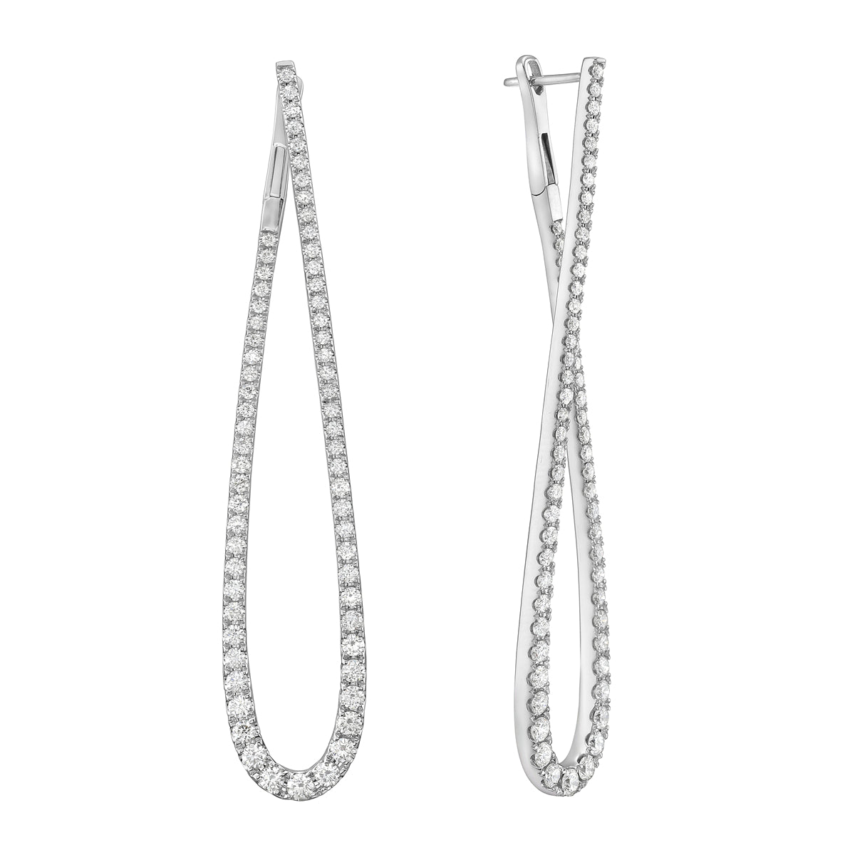 E056351 - Earrings 18KW/9.3G 130RD-2.19CT