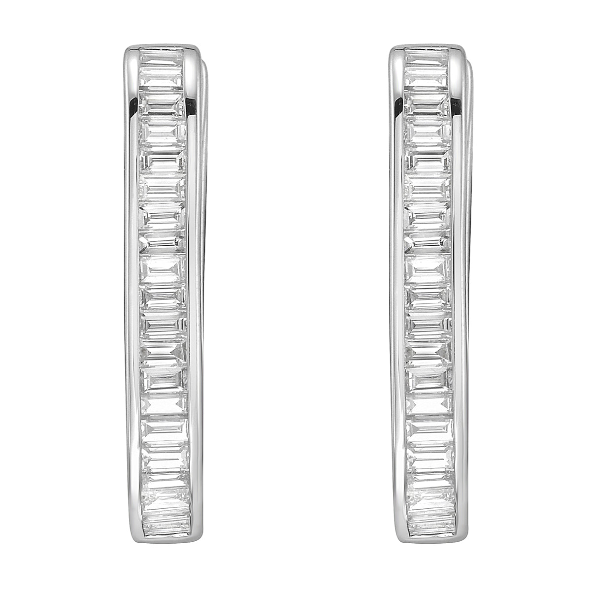 18K White Gold Diamond Earrings, 0.47ct