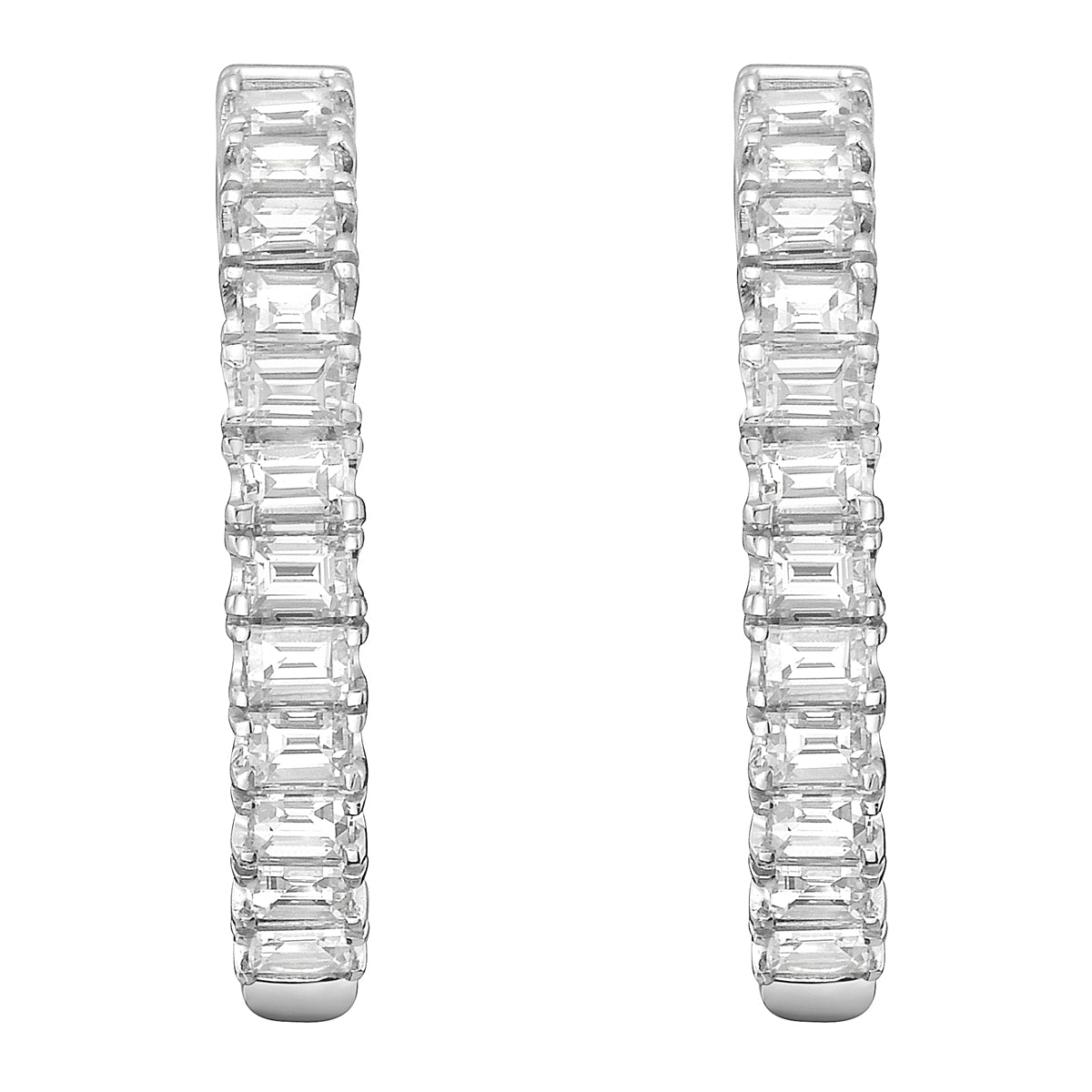 18K White Gold Diamond Earrings, 0.57ct