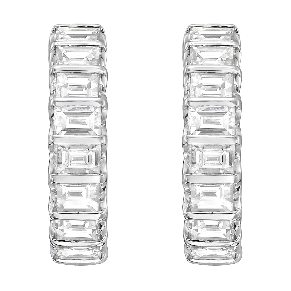 18K White Gold Diamond Earrings, 1.35ct