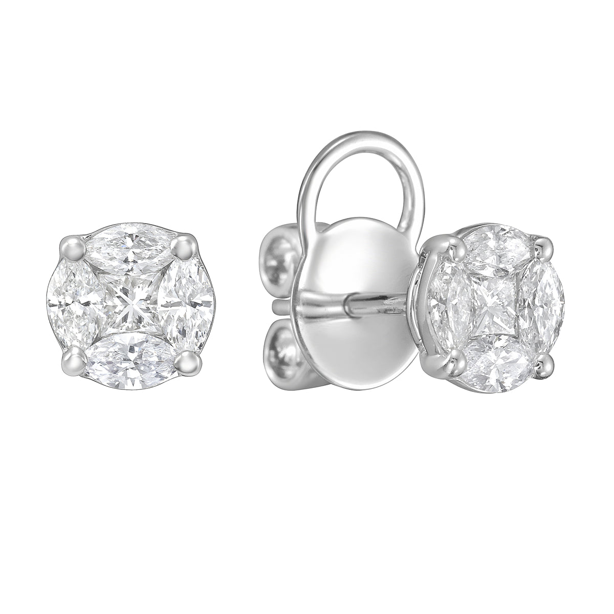E056717 - Earrings 18KW/2.4G 10D-0.70CT