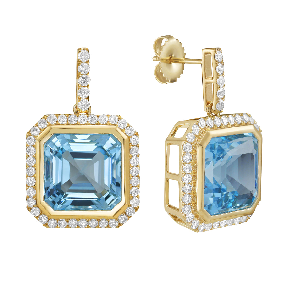E090074Y-SBT - 14KY/7.6G 2SBT-20.59CT 82RD-1.66CT Sky Bule Topaz