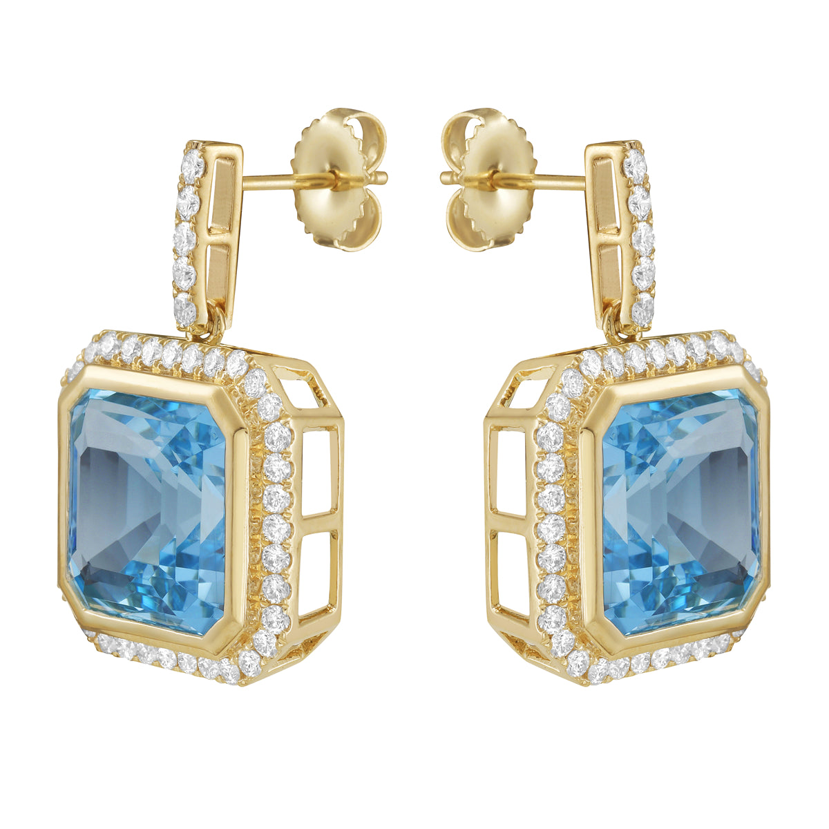 E090074Y-SBT - 14KY/7.6G 2SBT-20.59CT 82RD-1.66CT Sky Bule Topaz