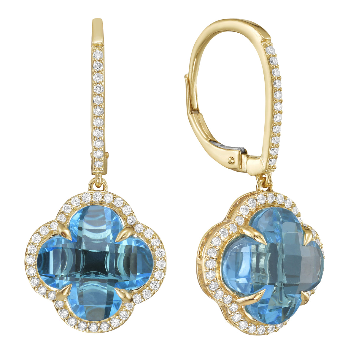 14K Yellow Gold Earrings, 9.77ct