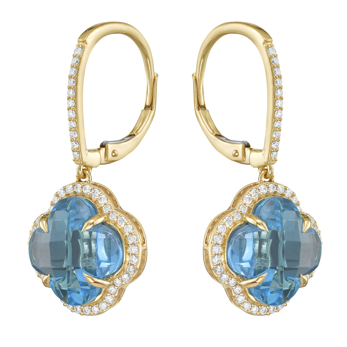 14K Yellow Gold Earrings, 9.77ct
